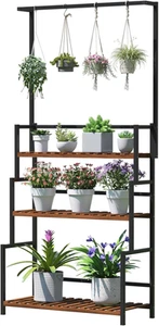 68 Inch Tall Metal 3-Tier Heavy Duty Plant Holder Planter Shelves Flower Pot ... - Picture 1 of 12