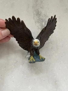 Weißkopfseeadler Schleich 3" Figur ausgebreitete Flügel 16707 Rentner Germany 2001 Vintage - Bild 1 von 8
