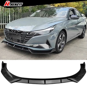 Se adapta a 21-23 Hyundai Elantra 4 puertas negro brillante PP 3 PIEZAS parachoques delantero divisor de labios - Imagen 1 de 7