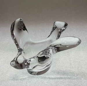 Prinzessinnenhaus Kristall Schale Taube Vogel im Flug Glasschale Frankreich MCM Vintage - Bild 1 von 6