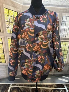 Scotch & Soda Amsterdam Men’s Large Bomber Jacket  Abstract Print Jacquard Coat - Picture 1 of 10
