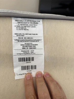 Colchón SleepNumber One con Pump C4Dual Air, parte del cabecero de la serie Classic  Foto 1 de 4