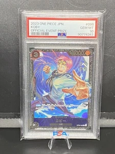 One Piece Japanese Flagship Battle Best 8 Prize Koby OP02-098 PSA 10 - Imagen 1 de 2