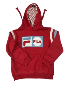 Vintage Red Fila Hoodie Jumper Size Youth 10 - Picture 1 of 8