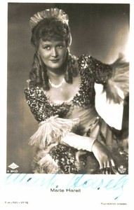 Marte Harell Original Signature On Ross Card No. 8917 H