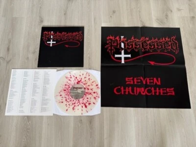 POSSESSED - SEVEN CHURCHES LIM. LP (CLEAR/RED SPLATTER) 2016 + OIS/POSTER - Image 1 of 4