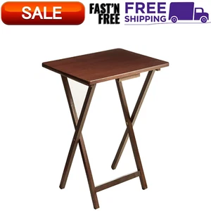 Mainstays-Folding TV Tray Table-Natural 19 x 15 x 26 Inch-Free And Fast Shipping - Picture 1 of 15