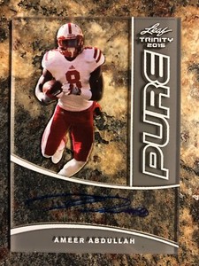 Ameer Abdullah 2015 Leaf Trinity Pure Auto Autograph Nebraska Cornhuskers