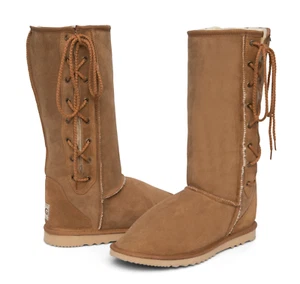 MEN'S LACE UP TALL AUSTRALIAN UGG BOOTS - Picture 1 of 46