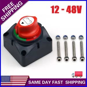 12V Battery Disconnect Rotary Switch Cut On/Off Set for Car SUV RV Marine Boat - Bild 1 von 12