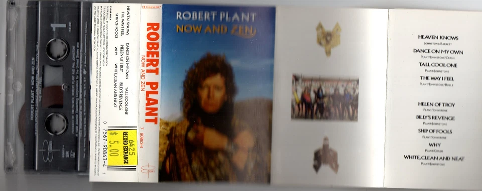 Robert Plant Now And Zen Cassette 1988 Es Paranza Records ‎– 7 90863-4  - Image 1 of 1