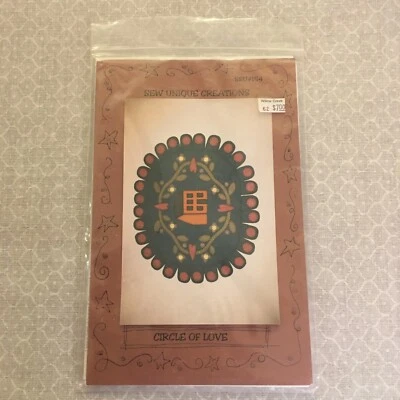 Vtg. 2002 SEW UNIQUE "Circle of Love" Penny Rug Design Instructions - Image 1 of 4
