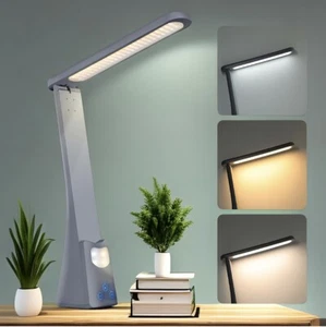 LED Desk Lamp with Night Light 3 Color Dimmable Memory Function, Foldable - Picture 1 of 8