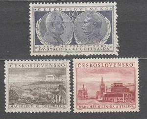 CZECHOSLOVAKIA 1954 **MNH SC#639/41 set An. of the deaths of Stalin and Gottwald - Imagen 1 de 1