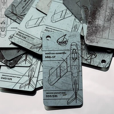 Keychain Mig-17PF Aviation tag, Original aircraft part, Keychain with airplane, - Image 1 of 4