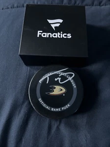 Trevor Zegras Anaheim Ducks authenticated Autographed puck - Picture 1 of 3