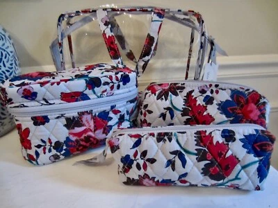 Vera Bradley 4 Piezas Organizador Estampado Floral Bolsas de Viaje Nuevas con Etiquetas Foto 1 de 4