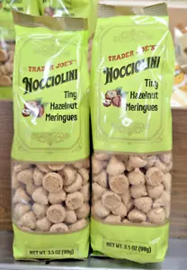 Trader Joe's Nocciolini Tiny Hazelnut Meringues 3.5oz 99g (2 Bags) - Picture 1 of 2