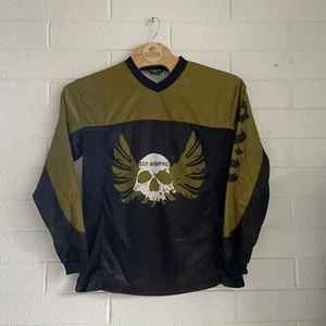 AXO Sport Motocross BMX Long Sleeve Jersey Shirt Men’s Large Green & Black - Picture 1 of 8