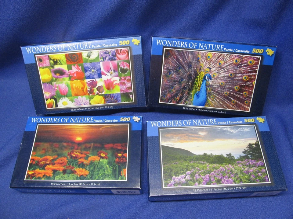 4 Nuevos Puzzles Maravillas de la Naturaleza 500 Piezas Sellados Cardinal Industries Foto 1 de 1