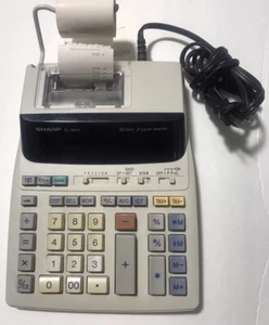 Sharp EL-180-V Desktop Calculator with Print Roll (12 Digit, 2 Color) Work Great - Picture 1 of 6