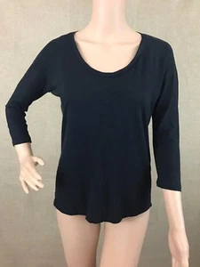 J Crew WOMEN Drapey swing tee DROP SHOULDER Sleeve SCOOP NECK Tee SZ XXS Black - Picture 1 of 4