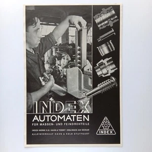 1940 XL INDEX Esslingen Hahn Tessky Drehteile Automaten Werbeanzeige Reklame - Bild 1 von 1