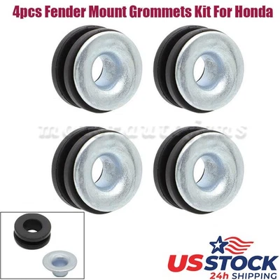 4-Pcs Fender Mount Rubber Grommets for Honda CR250M CR125M XL250 61103-357-000 - Image 1 of 4