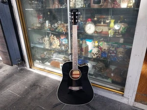 Artist LSPCBK Black Beginner Acoustic Guitar | MISSING 1 STRING - Picture 1 of 23