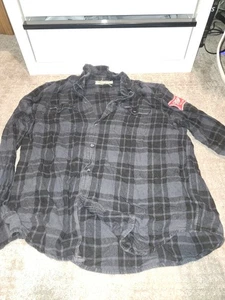 angry minnow Vintage flannel miller High Life Large L - Picture 1 of 5