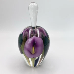 Lotton Studios Scott Bayless Calla Lily Kunst Glas Briefbeschwerer Parfüm Flakon - Bild 1 von 24