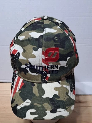 Gorra Southern States Cooperative Snapback ajustable camuflaje bandera de Estados Unidos algodón Foto 1 de 4