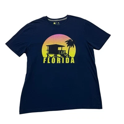 Florida Shirt Mens Large L Blue Xersion Xtreme Tee Short Sleeve Cotton Beach - Image 1 of 4