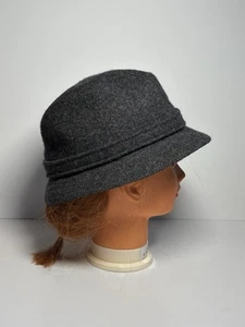 Vintage Kangol Gray 100% Wool Fedora Grouser Hat Size Large - Picture 1 of 7