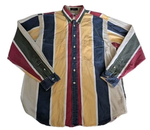 Vintage Cutter & Buck langärmliges gestreiftes geknöpftes Herrenhemd bunt verwaschen L lesen - Bild 1 von 20