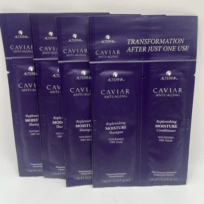 4 Alterna Caviar Anti Aging Replenishing Moisture Shampoo & Conditioner 0.25oz - Image 1 of 2