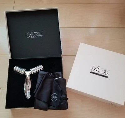 MTG ReFa PRO Silver Y-Shaped Double Roller Face Body Massager Beauty Tool Japan - Image 1 of 4