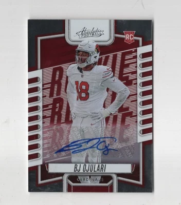 BJ OJULARI  2023 PANINI ABSOLUTE ROOKIE AUTOGRAPH #167 AUTO ARIZONA CARDINALS - Image 1 of 2