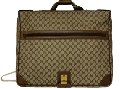 Gucci GG Plus Suit Garment Bag Travel Bag GG Monogram with Hanger Italy Vintage - Image 1 of 4