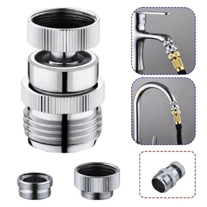 Brass Sink Faucet 3/4" To Garden Hose Adapter Swivel Adapter + Aerator Kit - Picture 1 of 12