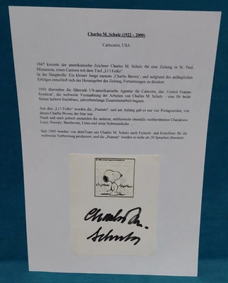 Autogramm original: Charles M. Schulz (Peanuts) - original Unterschrift. - Bild 1 von 4