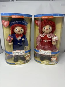 Raggedy Ann & Andy Dolls BrassKey Keepsakes  VINTAGE NEW IN BOX - Picture 1 of 7
