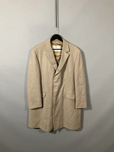 AQUASCUTUM WOOL Overcoat - Size 42R - Dark Beige - Great Condition - Men’s - Picture 1 of 6
