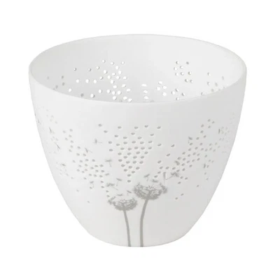 feiner Teelichthalter ( klein ) aus Porzellan " Pusteblume " v - Bild 1 von 3