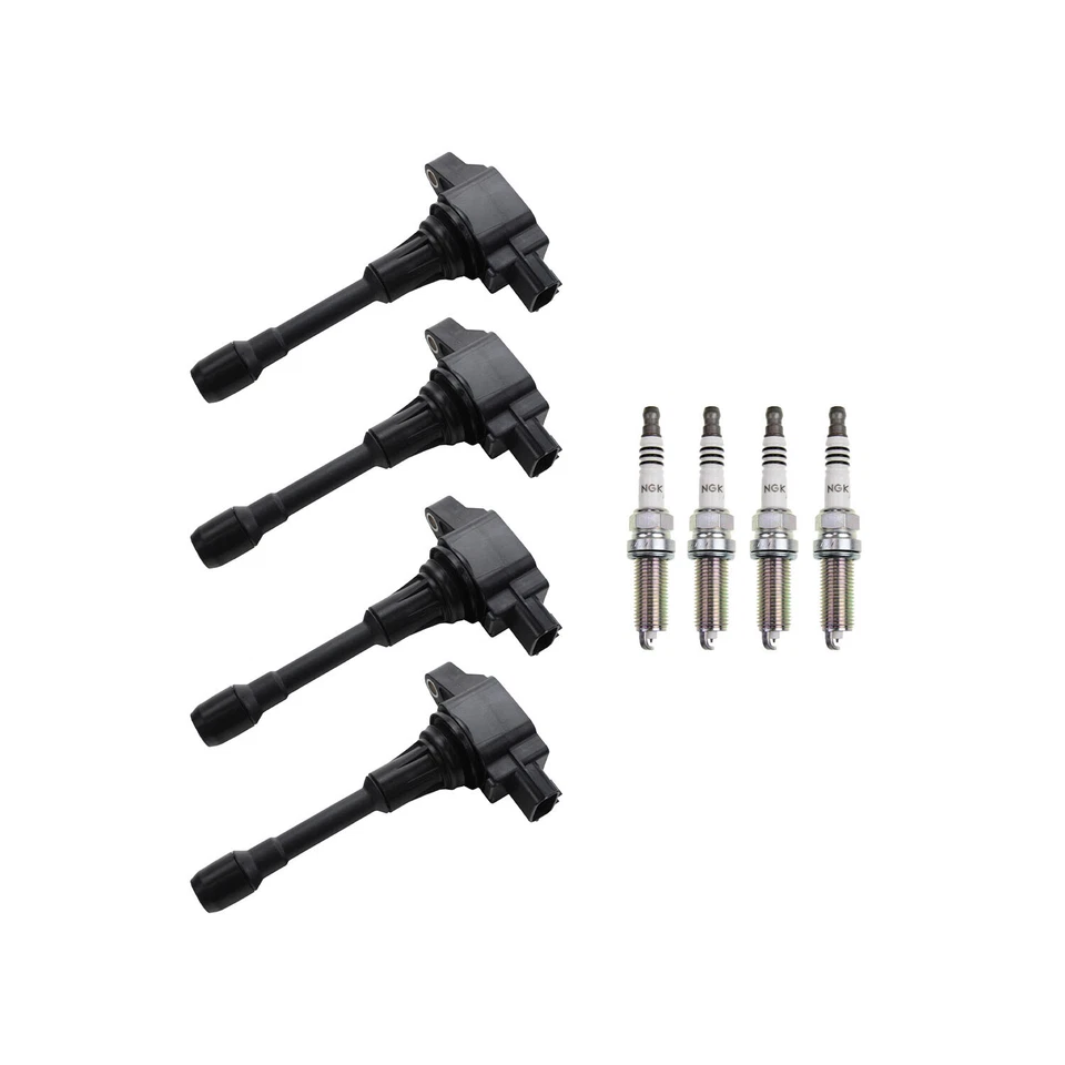Hitachi 4 Ignition Coil 4 NGK Iridium Spark Plugs Kit For Frontier 2.5 L4 QR25DE - Image 1 of 1