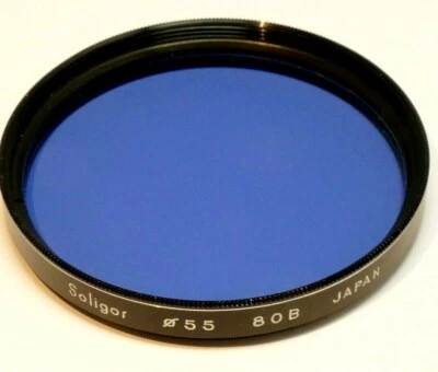 Soligor 55mm Filter 80B Color Conversion blue cooling made in Japan - Image 1 of 4