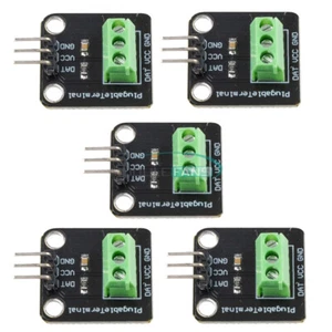 5PCS DS18B20 Temperature Sensor Probe Waterproof Mini Terminal Adapter Module - Picture 1 of 10