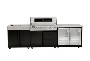BBQs-R-US Grillmaster Onyx BBQ outdoor kitchen. BBQ/sink/fridge - Picture 1 of 1