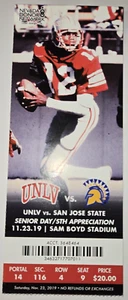 UNLV Vs San Jose State Collectible Football Ticket 11/23/2019 - Picture 1 of 1