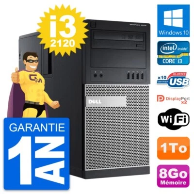 PC tour DELL OptiPlex 9010 Intel Core i3-2120 RAM 8Go Disc 1To Windows 10 Wifi - Bild 1 von 4